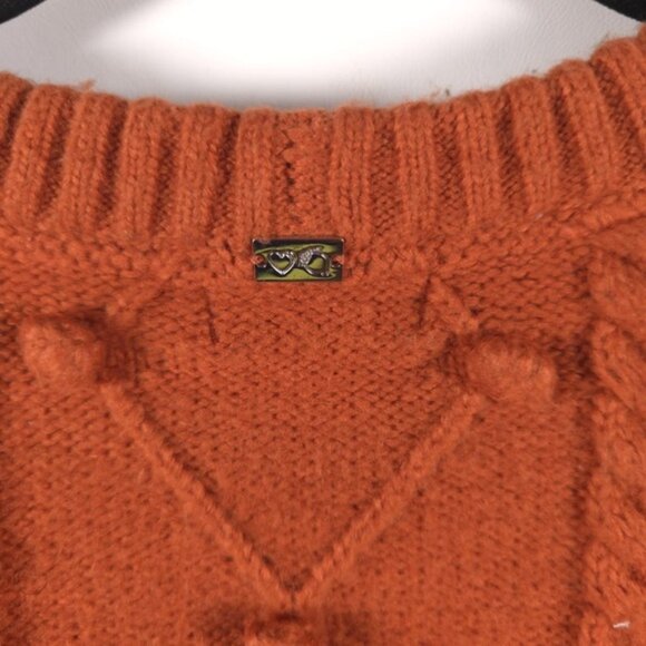 For Love & Lemons Women’s Florentina Sweater Ginger Orange‎ KFA20S403 Size XS - Picture 11 of 14